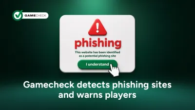 Gamecheck detects phishing sites and warns players